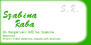 szabina raba business card